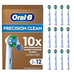 Oral-B Pro Precision Clean Recambios para Cepillo de Dientes Eléctrico, Pack de 12 Cabezales, Blanco - Originales (Tamaño Buzón)