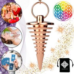 Wichelroedel-waarzeggerij slinger Egyptische kegel - Koper Messing Spiraalvortex [((b>(b)