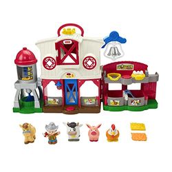 Fisher-Price Little People dieren, boerderij met licht en muziek, Engels en Frans, educatief speelgoed, 1 tot 5 jaar, GXF15