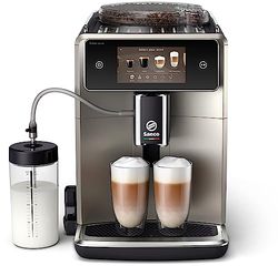 Xelsis Deluxe Machine Expresso - Café à Grain - Connexion Wi-Fi, 22 Spécialités de Café, Écran Tactile Intuitif de 5", 8 Profils Utilisateur, Broyeur en Céramique (SM8782/30)
