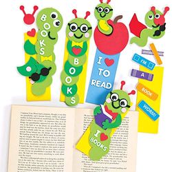 Baker Ross EV580 Boekenworm boekenlegger knutselsets van foam (4 stuks)