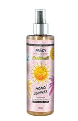 Prady - Monoi Summer Body & Hair Shimmer Mist - Unisex - 250 ml - Tropical Glow and Scent for Radiant Skin and Hair