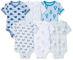 Care Baby Body Kurzarm, 6er Pack Blue Melange (705), 62