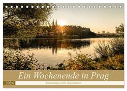 Ein Wochenende in Prag (Tischkalender 2024 DIN A5 quer), CALVENDO Monatskalender: Stimmungsvolle Impressionen aus Prag.