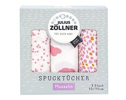 Julius Zöllner dregeller 3-pack, 70 x 70 cm, moln rosa