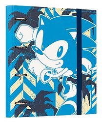 Carpeta 4 anillas troquelada Sonic The Hedgehog - Archivador A4 - Carpeta anillas tapa dura / Carpeta Sonic - Archivador 4 anillas - Carpeta anillas A4 - Vuelta al cole material escolar
