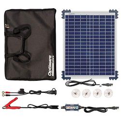 OptiMate Solar Duo 20W Travel Kit, TM522-D2TK, Cargador-mantenedor Solar con Modo de recuperación para baterías Selladas de 12V / 12.8V y 1.67A en 6 Fases