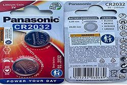 Panasonic CR2032 3V Cell Power Lithium Coin Battery (Twin Pack)