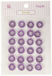 Queen & Co Donuts Self-Adhesive 2-Purple, Other, Multicoloured, 9.39x12.59x0.3 cm