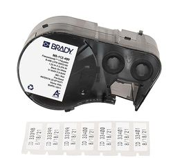 Brady Étiquettes en polyester freezerbondz™ étiqueteuses BMP51/BMP53/M511-360 Étiquettes imprimables adhésives - Noir sur blanc (31,75 mm (l) x 9,53 mm (H)) - M5-112-490