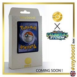 Heatran 98/168 Holo - myboost X Sun & Moon 7 Celestrial Storm - Coffret de 10 cartes Pokémon Aglaises