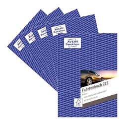 AVERY Zweckform 223-5 Lot de 5 Carnets de Route (pour Voiture, Reconnus par l'Office Financier, A5, sur 80 Pages pour 858 Trajets, pour Délimitation des Trajets Privés et Commerciaux)