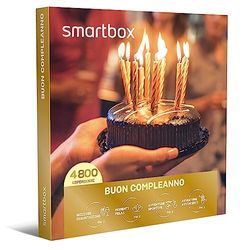 smartbox - Cofanetto Regalo per Uomo o Donna - Buon Compleanno - Idee Regalo Compleanno - 1 degustazione o 1 Momento Benessere o 1 attività di Svago per 1 o 2 Persone