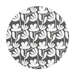 Miquelrius Muismat, diameter 200 mm, polyester materiaal voor zacht glijden, stevige rubberen basis voor een stevige grip, collectie White Flowers
