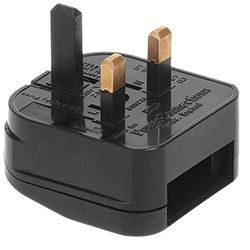 Maclean MCE71 2-pins Euro to UK 3-pins adapter, reisadapter, adapterstekker euro, reisstekker, beveiliging tegen overbelasting