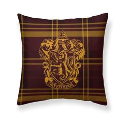 BELUM | Funda cojín Harry Potter, Funda de cojín 100% algodón 50x50cm Modelo Gryffindor Cuadro A