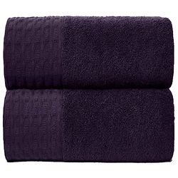 GC GAVENO CAVAILIA Toalla de Mano 100% algodón, Ultra Suave y súper Absorbente, 600 g/m², Extra Grande y Gruesa, Paquete de 2, Egipcio, Morado, 50 x 80 cm