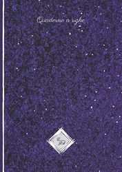 Quaderno a righe: Formato A4 | Rigatura “1R” per medie e superiori | senza margini |100 pagine | copertina effetto glitter lucida.