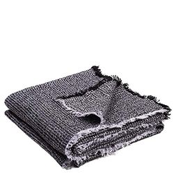 Medley-Plaid - zachte deken van linnen - tweekleurig geweven plaid met franjes van natuurlijke materialen - 170 x 230 cm - 980 clay - van 'zoeppritz since 1828'