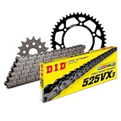 Kettingset DID staal 525VX3 / 108 eindeloos voor Cagiva V-Raptor 650 cc Bj. 2001-2008