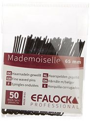 Efalock Professional Mademoiselle haarspeld, 65 mm, zwart, per stuk verpakt, (1x 50 stuks)