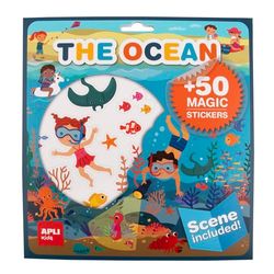 APLI Kids 19375 - Set met verwijderbare stickers met podium voor kinderen vanaf 3 jaar, thema oceaan