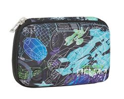 Comix Pennenetui Maxi Zip - Pennenetui met ritssluiting voor kinderen en jongens, met pennen, potloden en viltstiften, 21 x 6,5 x 14,5 cm, blauw en zwart, Groen, casual