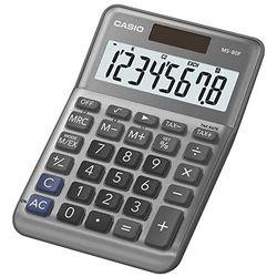 CASIO MS-80F Calcolatrice da tavolo - Display a 8 cifre, tasto correzione ultima cifra, calcolo imposte