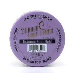 EBIN NEW YORK 24 Hour Edge Tamer Extreme Firm Hold 180ml – No Flake Edge Control Gel for Curly Hair – Sweatproof, Vegan, Paraben-Free, Long-Lasting Styling Grip, Smooth Finish for Unisex Use