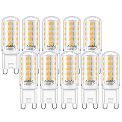 Auting Lampadine a LED G9 dimmerabili,4W 2700K,luce bianca calda,32x2835 SMD,ricambio per lampadine alogene da 20W-40W G9,G9 LED,400lm AC220-240V,angolo di irradiazione 360° G9 LED,10 pezzi