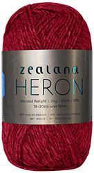 Zealana 50 g 80 per Cento 20 per Cento Merino trichosurus Heron Pettinato Peso del Filato, Red Chillie