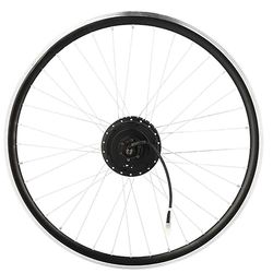 cyclingcolors 1 x cykel bakhjul, fälg, komplett kant radienav för elcykel, VAE storlek 28 tum med 36 V 250 W, svart aluminium, kompatibel med WHEELYOO 622