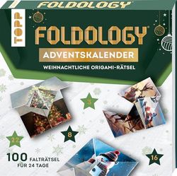 Foldology - Der Origami-Rätsel-Adventskalender: Mehrere einzigartige Falträtsel für jeden Tag im Advent. Der Adventskalender für helle Köpfe und geschickte Hände. Ideal für Jung und Alt