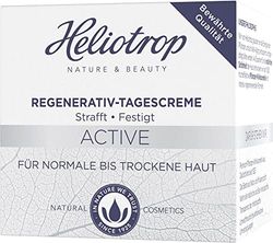 Heliotrop fuktgivande dagkräm för normal till torr hud, ansiktsvård med algextrakt, C-vitamin och ricinolja, aktiv regenerativ dagkräm, 1 x 50 ml