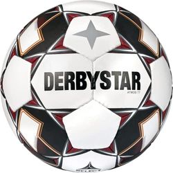 Derbystar Ball-122012 - Palla da calcio, colore: Bianco/Nero/Rosso 5