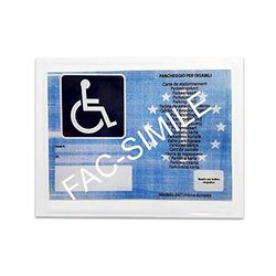 Quattroerre 1609 Carte de Stationnement pour Handicapé, Bleu