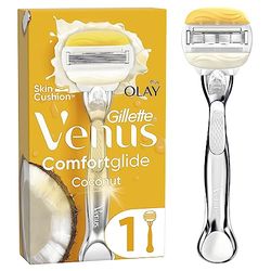 Gillette Venus Comfortglide Coconut Plus Olay Women's Razor- 1 Blade, 5 Blades for a Smooth, Close Shave That Lasts