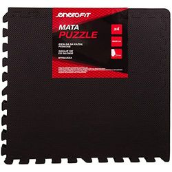 Enero Puzzle Mat Pod Attrezzature da Ginnastica Fitness Combinato Assemblaggio Facile Protezione del Suolo Superficie Antiscivolo Set 4 Pezzi 60 x 60 x 1cm