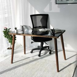 Dmora - Bureau Euphro, Pupitre Polyvalent, Table de Bureau pour PC, Plan de Travail, 110x60h73 cm, Noyer