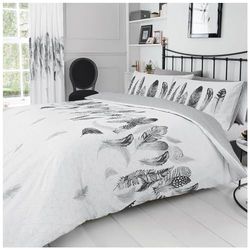 GC GAVENO CAVAILIA Easy Care Duvet Cover Printed Quilt Set Reversible Bedding, King, White, (244004)