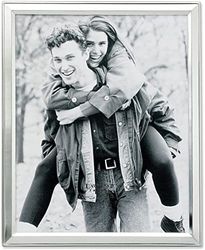 Lawrence Frames Brushed Silver Plated 4 by 6-Inch Metal Picture Frame, Silver