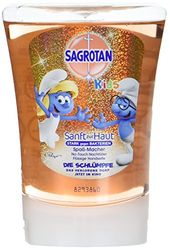Sagrotan No-Touch Kids påfyllning, rolig grapefrukt, draktämja gör lätt utgåva och tvåldispenser & handtvål för barn, 250 ml