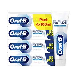 Oral-B Dentifrice, Pro-Repair, Original, Pack de 4 (4 x 100ml), Perfection, Protège Activement contre les Tâches en Surface, Nourrit et Renforce l'émail, Menthe Poivrée Intense