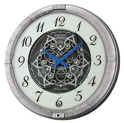Seiko Motion Wall Clock, Grey-Blue, rund