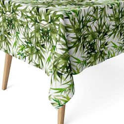 ECOMMERC3 | Stain Resistant Tablecloth for Rectangular Table Size 220 x 140 cm - Stain Resistant Extra Soft and Waterproof Tablecloth Green