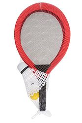 Idena 40003 - Softbalspel met XXL shuttle en 2 extra ballen, ca. 67 cm, in twee kleurvariaties, assorti, ideaal in de zomer voor tuin, park of strand