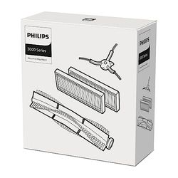 Philips HomeRun Vacuum and Mop Robots 3000 Original Replacement kit. 2 EPA11 Filters, 1 Main brush & 1 Side brush. For: XU3100/01, XU3110/02, XU3000/01, XU3000/02. (XV1433/00)