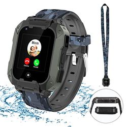 LiveGo Reloj Inteligente para Niños, 4G Secure Smartwatch con Estuche Desmontable, GPS Tracker, SOS Call para Niños Estudiantes de 4 a 12 Años Regalos de Cumpleaños Día Escolar