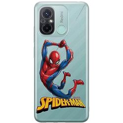 ERT GROUP custodia per cellulare per Xiaomi REDMI 12C/ REDMI 11A originale e con licenza ufficiale Marvel, modello Spider Man 019 adattato alla forma dello smartphone, parzialmente trasparente