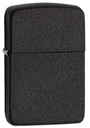 Zippo Windproof Lighter - Black Crackle - 1941 Replica - Refillable - Reusable - Gift Box - Metal - Made in USA